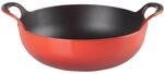 Le Creuset Balti Dish Schmorbr&auml;ter Gusseisen Kirschrot 24cm