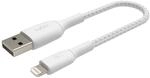 Belkin geflochtenes Lightning/USB-Kabel 15cm wei&szlig;