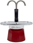 Bialetti Mini Express Magritte Mokka-Set rot