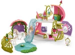 Schleich Glitzerndes Bl&uuml;tenhaus mit Einh&ouml;rnern, See und Stall (42445)
