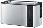 Severin AT 2590 Automatik-Langschlitztoaster Edelstahl-geb&uuml;rstet/schwarz