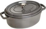 Staub Cocotte 27 cm Gusseisen-Br&auml;ter graphit-grau