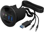 ICY BOX IB-HUB1404A USB 3.0 Hub mit Kartenleser