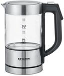 Severin WK 3458 Mini Glas Wasserkocher edelstahl/schwarz