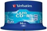 Verbatim AZO Crystal VE43343 CD-R 700MB 50er-Pack wei&szlig;