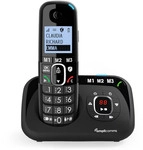 Audioline BigTel 1580 DECT-Telefon mit Anrufbeantworter schwarz