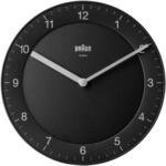 Braun BC06B Quarzwanduhr 20cm schwarz