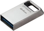 Kingston DataTraveler Micro USB 3.2 USB-Stick 64GB silber