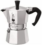 Bialetti Moka Express Espressokocher silber/schwarz 2 Tassen