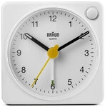 Braun BC02XW klassischer analoger Quarz-Reisewecker wei&szlig;