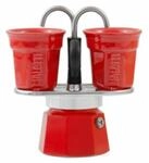 Bialetti Mini Express Kandisky Espressokocher-Set 2 Tassen rot