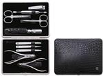 Zwilling Classic Inox Manik&uuml;reset Kroko-Optik schwarz (10-tlg)