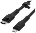 Belkin BoostCharge Flex Silikon-USB-C/Lightning-Kabel 2m schwarz
