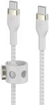 Belkin BoostCharge Pro Flex geflochtenes USB-C/USB-C-Ladekabel 1m wei&szlig;