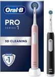 Oral-B Pro Series 1 Elektrische Zahnb&uuml;rste Doppelpack pink/schwarz
