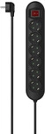 Hama Steckdosenleiste, 6-fach, Schalter, optim. Schalterposition, 1,4 m, Schwarz