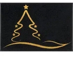 WASH + DRY Fu&szlig;matte 50 x 75 cm Motiv GOLDEN SHINE Weihnachtsbaum