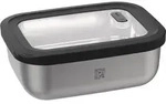 GEFU Frischhaltedose PROVIDO 2,6 Liter rechteckig Edelstahl mikrowellentauglich