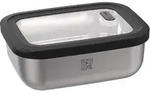 GEFU Frischhaltedose PROVIDO 0,6 Liter rechteckig Edelstahl mikrowellentauglich