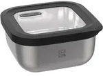 GEFU Frischhaltedose PROVIDO 1,8 Liter quadratisch Edelstahl mikrowellentauglich