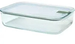 MEPAL Frischhaltedose EASY CLIP Borosilikatglas eckig flach 2,25 Liter nordic...