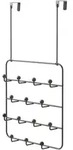 UMBRA Wandgarderobe T&uuml;rgarderobe ESTIQUE mit 14 Haken schwarz /walnussbraun
