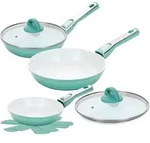 GENIUS Bratpfannen-Set CERAFIT REVOLUTION mit Keramik-Beschichtung 28, 24, 20 cm