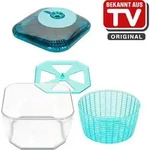 GENIUS Nicer Dicer Chef Professional Salatschleuder 5,2 Liter petrol