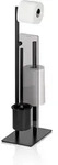 KELA Toilettengarnitur STYLE 2.0 matt schwarz 71 cm hoch mit Ersatzrollenhalter