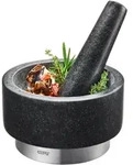 GEFU M&ouml;rser X-PLOSION Granit mit Edelstahl-Sockel 14 cm Durchmesser