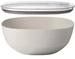 MEPAL Servierschale mit Deckel Salatsch&uuml;ssel SILUETA 5 Liter nordic white