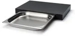 CONTINENTA Schneidebrett 48 x 32,5 x 5 cm aus DURACORE mit Edelstahl-Schublade