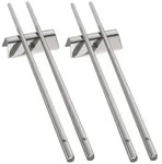 WMF Serie NUOVA Chop Sticks Set mit 4 Essst&auml;bchen und 2 Ablageb&auml;nkchen Cromargan