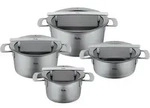 FISSLER Phi Collection Topfset 4-teilig mit Glasdeckeln