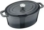 BERNDES Br&auml;ter Cocotte B.IRON Gusseisen oval 31 x 24 cm 6 Liter schwarz INDUKTIO...
