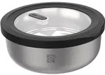 GEFU Frischhaltedose PROVIDO 2,0 Liter rund aus Edelstahl mikrowellentauglich