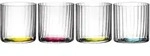 RIEDEL Wasserglas Allroundglas HAPPY H2O OPTIC mit farbigen B&ouml;den 4 St&uuml;ck 330...