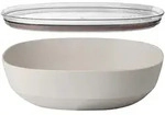 MEPAL Servierschale mit Deckel Salatsch&uuml;ssel SILUETA 4 Liter nordic white