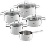 FISSLER Topfset LUMI THERM 5-teilig mit Glasdeckeln