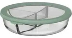 MEPAL Glas-Meal-Prep-Tablett mit 3 F&auml;chern CIRQULA 1,0 Liter nordic sage