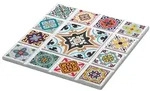 ZASSENHAUS Untersetzer CASABLANCA STERN 20 x 20 cm Keramik mit Kork-Unterseite