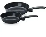 FISSLER Bratpfannen-Set CERATAL EVO COMFORT schwarz 24 cm + 28 cm INDUKTION