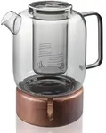 GEFU Teekanne TREVIO 1,5 Liter aus Borosilikatglas mit Teesieb und St&ouml;vchen