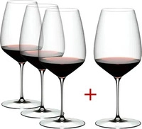 Riedel 5330/0, RIEDEL Serie VELOCE 4er-Vorteils-Set Rotweinglas Cabernet / Merlot