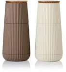 AdHoc M&uuml;hlen-Set SCAPE Pfefferm&uuml;hle Salzm&uuml;hle dunkelbeige / hellbeige 12,3 cm