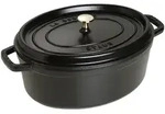 STAUB France Cocotte 33 cm oval 6,7 Liter Gusseisen Schwarz