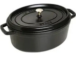 STAUB France Cocotte 41 cm oval 12 Liter Gusseisen Schwarz