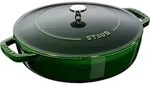 STAUB France Br&auml;ter CHISTERA 28 cm 3,7 Liter Gusseisen rund basilkumgr&uuml;n