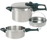 ELO Schnellkochtopf SET Praktika Plus XL 22 cm 6,0 Liter + 3,0 Liter EINSATZ