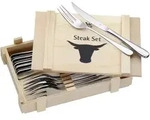 WMF Steakbesteck / Grillbesteck SET 12 teilig in Holzbox